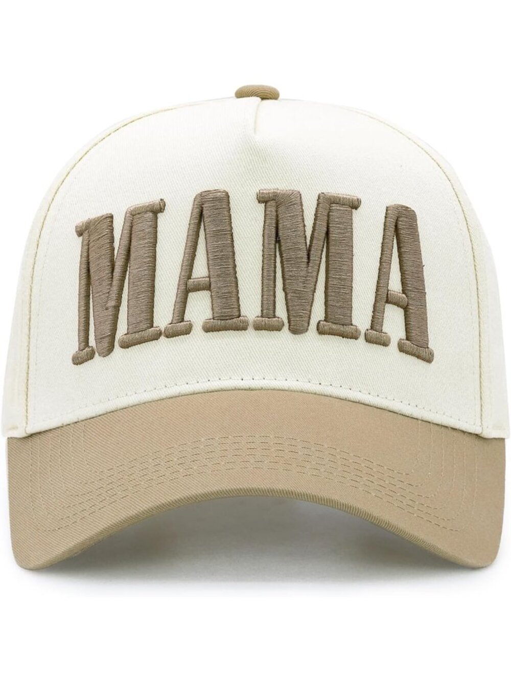 Womens Mama-khaki/Beige Vintage Snapback Trendy Mom Halloween Trucker Hat
